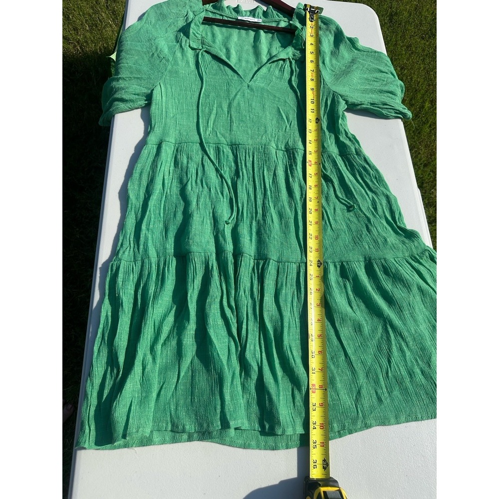 Staccato Green Ruffle‎ Dress Small - Picture 5 of 6
